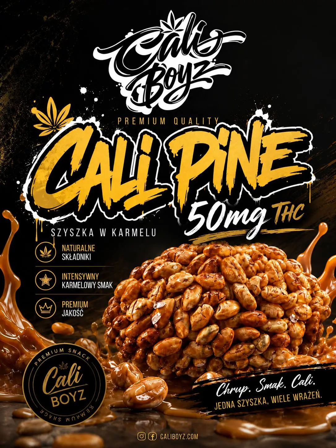 Cali Pine 50MG THC - szyszka w karmelu, wkrótce dostępne